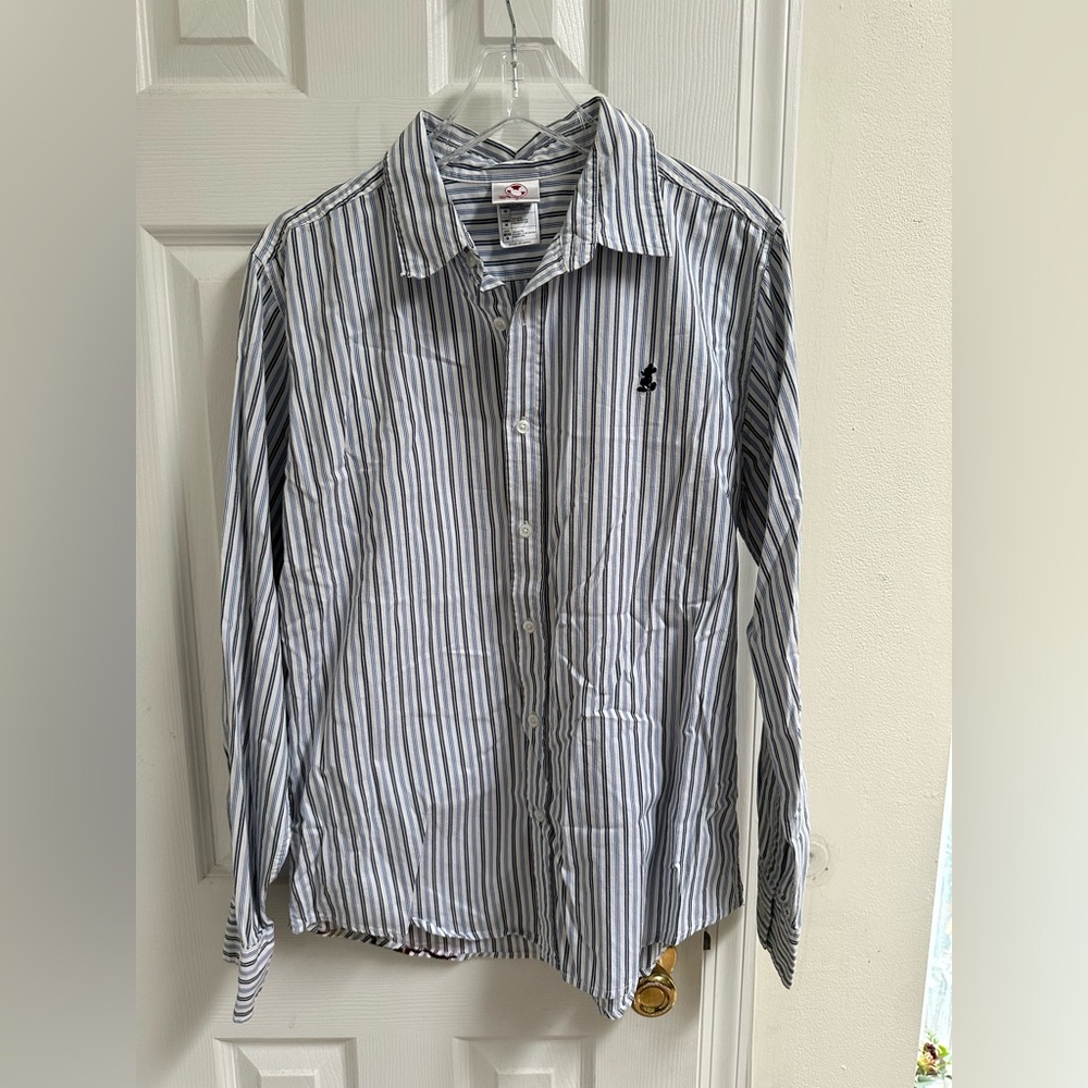 Disney Store Men’s Mickey Mouse Button Down Long Sleeve